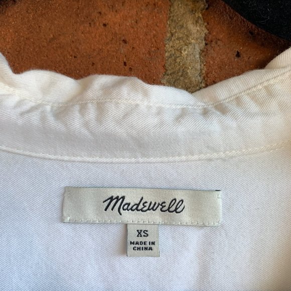 Madewell Courier Button-Back Shirt in Pure White - Picture 7 of 8